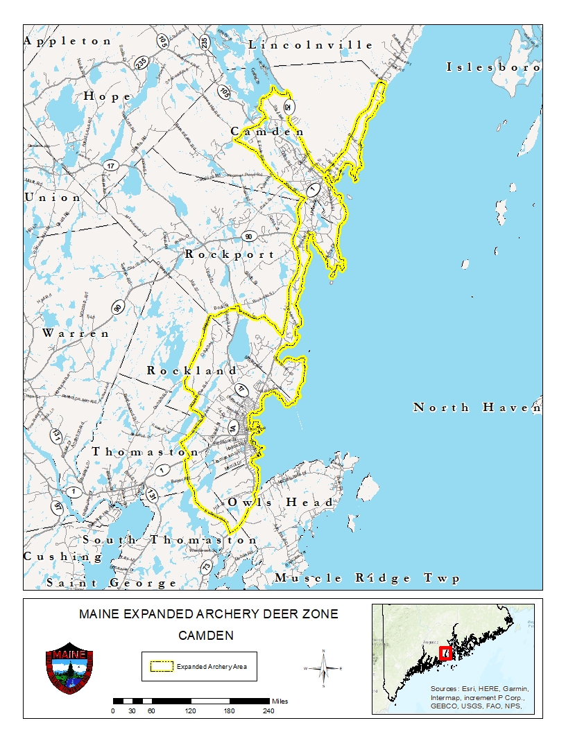 Expanded Archery Area Map for Camden Area